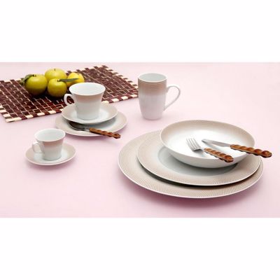 Cryspo Trio Φλιτζάνι/Πιατάκι Τσαγιού Πορσελάνης BONITO BROWN 2445016